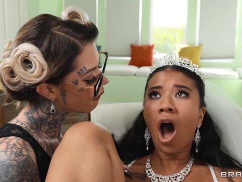 Chantal Danielle and Ameena Green's big ass clip by Brazzers...